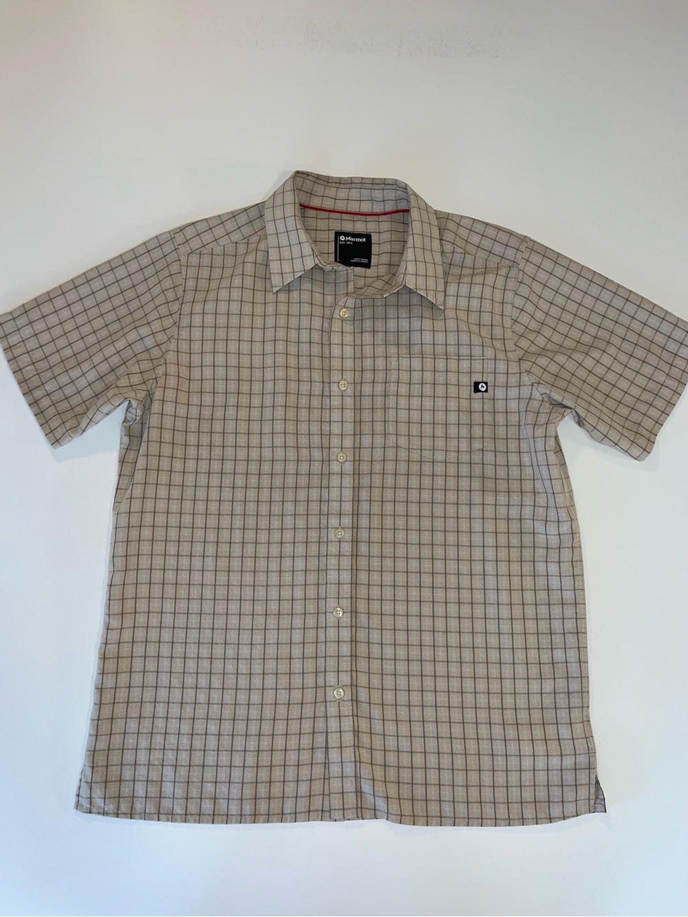 Marmot Men’s Eldridge Short Sleeve Button up Shirt Size Large Hiking